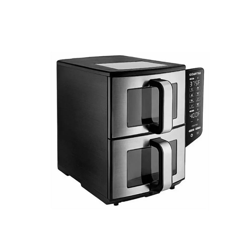 Gourmia 11 Quart Double Basket Air Fryer with Smart Finish and 4-Layer Cooking